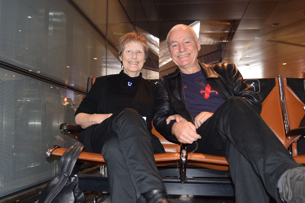 Dale and Peter at Doha Airport