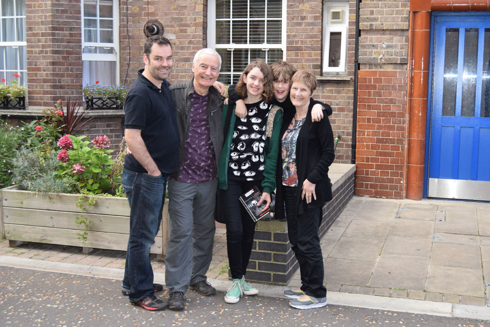 Family outside Chelsea apartment